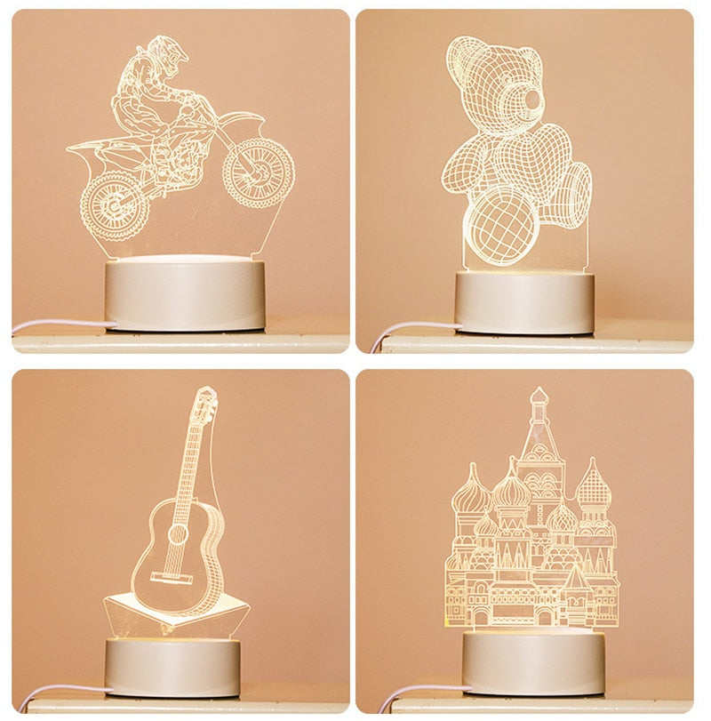 3D Lamp LED Light